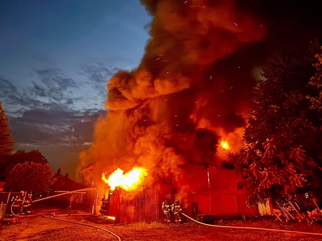 Firefighters fighting fire